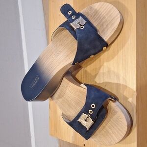 Nearly New Dr Scholl's Wood Original Ombre Gradient Navy 7